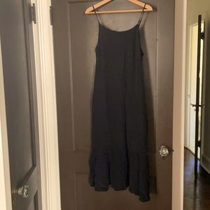 NWT a new day black spaghetti strap midi dress women’s large